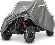 Tokept UTV Cover Outdoor Waterproof All-Weather Protection for Polaris RZR Yamaha Can-Am Defender Kawasaki Ranger Cover with Windproof Straps and Vents (Grey,2-3 Seater)