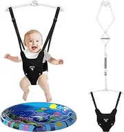 Baby Jumper, Baby Doorway Jumper with Adjustable Strap, Protable Baby Jumpers and Bouncers, Easy to Assemble, Toddler Bouncer Jumper with Water Mat
