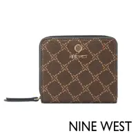 在飛比找momo購物網優惠-【NINE WEST】LINNETTE 方型拉鍊短夾-LOG