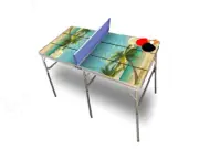 Beach Carpe Diem Portable Table Tennis Ping Pong Folding Table w/Accessories