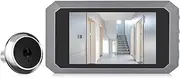 3.5-inch Peephole Camera for Apartment Door 2MP Digital Peephole Viewer 120 Degree Color Infrared Camera 1080P Door Built-in 1400mAh Battery pe-C Rechargeable Grey