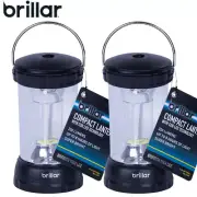 2x COB LED Camping Lantern Outdoor Tent Light Lamp 8 Hours Batteries Included