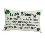 Green Quote Irish Blessing Clovers St. Patrick's Day Spring Home Sofa Chair