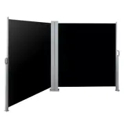 NNEDSZ Side Awning Outdoor Blinds Sun Shade Retractable Screen 2X6M BK