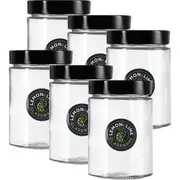 6x Lemon & Lime Soho 570ml Glass Preserve Jar/Container Storage w/ Airtight Lid