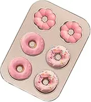 Donut Pan - Carbon Steel Donut Tray Nonstick Bakeware Mold for Kitchen,Heat Resistant Cake Muffin Maker for Oven, Airfryer, Bakery