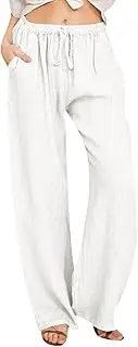 Wide Leg Pants for Women Elastic High Waist Palazzo Pants Lightweight Baggy Comfy Casual Lounge Trousers Summer 2025