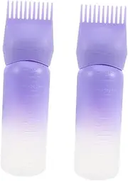 Root Oil Applicator Bottle for Hair Salons 2pcs Scalp Bottle Applicator Hair Coloring Comb Portable Practical Design