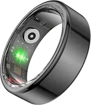 Smart Ring, Bluetooth Wearable Men Women Fitness Tracker Ring for Step Tracking, Electric Book Page Turning Camera Remote Control for Android for iOS (Tarnish)