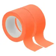 0.6 Inch x 16.4 Feet Neon Gaffer Cloth Tape, 2 Roll Tape, Orange