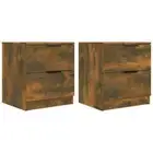 2x Wooden Bedside Tables Side Storage Lamp Drawers Shelf Cabinets Nightstand Oak