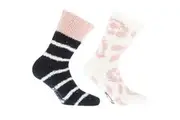 Ted Baker Womens/Ladies Maxthr Cosy Socks (Pack of 2) (Black/Pink/White) (One Size)