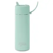 595ml 'Peppermint' Stainless Steel Ceramic Reusable Flip Straw Lid Water Bottle