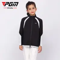 在飛比找ETMall東森購物網優惠-PGM新品兒童高爾夫服裝夏衣服女童防風防雨立領拉鏈青少年外套