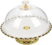 Footed White Glass Wedding Cake Stands 1 Set Ceramic Cake Display Stand, Party Cake Holder Cake Storage Plate Food Serving Glass Vintage Dessert Plates