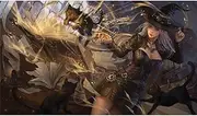 Fantasy North - Lilibeth's Casual Conjuring - TCG Trading Card Game Playmat and Mouse Pad - 24 x 14 inches - Perfect for Magic MTG Commander Pokemon Yugioh and Other Card Games
