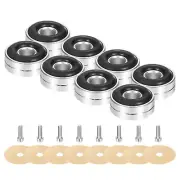 8pcs Subwoofer Isolation Pad 20x8mm Speaker Isolation Pad Spikes M3 Silver