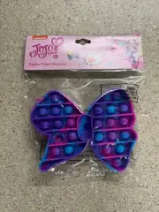 JoJo Siwa Pink Blue Purple Popper Fidget Keychain Backpack Clip Sensory Toy NEW