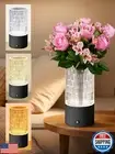 LHQOO Table Lamp Touch Lamps with Flower Vase 2-in-1, 3-Color Infinite Dimmin