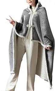 [Generic] Wearable Blanket | Wearable Hooded Blanket Poncho - Cozy Plush Cloak Blankets Wrap Blanket for Women, Family, Friends