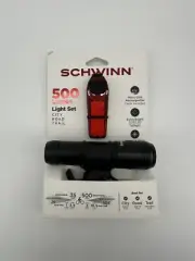 Schwinn Bike Bicycle USB Rechargeable Light Set-500 Lumens Black