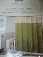 Jaclyn Smith "Spring Shadow" Shower Curtain 70" W X 72" L