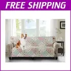Comfort & Style: Quilted Patchwork Sofa Slipcover – Washable & Pet Friendly