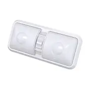 1 Pack RV LED Ceiling Double Dome Light Fixture with ON/Off Switch Interior