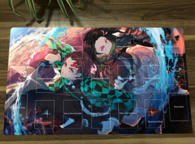 NEW Kimetsu no Yaiba Anime Playmat Kamado Nezuko Kamado Tanjirou TCG CCG Mat