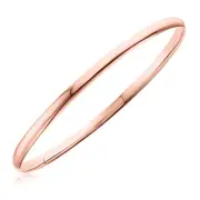 9ct Rose Gold 65x4mm Solid Bangle