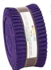 Robert Kaufman Jelly Roll Kona Cotton Solids Purple Quilter's Fabric Roll-Ups