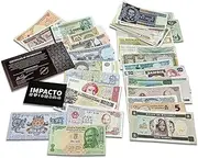 IMPACTO COLECCIONABLES World Currency Collection – 100 Uncirculated Banknotes from Different Countries, with Certificate of Authenticity – Old Paper Money for Collectors, Schools, & Museums