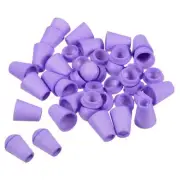 Bell End Stopper Cord Rope Lock for Drawstring Bag, Dark Purple 100pcs