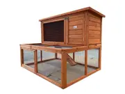 YES4PETS 122 cm Large Wooden with Run Pet Rabbit Hutch Guinea Pig Ferret Cage