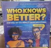 WHO KNOWS BETTER? Board Game, Brand New Factory Sealed! 2021