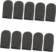 CHICAMPERA 10Pcs Slip Touchscreen Gaming Finger Sleeves Non Sweat Finger Covers for Enhanced Grip and Precision Mobile Games Compatible with All Touch Devices