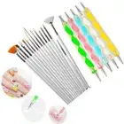 Rhinestones Tool Nail Art Brush Manicure Set Thin Liner Brushes Nail