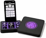 Luck Lab Compact Magnetic Dice Case with Tray with Phone Stand - Dice and Miniature Staging and Storage for RPG,D&D Tabletop Gaming (Purple)