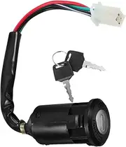 BELLIFFY Ignition Switch with Key for ATV Durable Replacement Starter Switch Easy Installation Reliable Electrical Protection Compatible with Scooters and Off Road Vehicles