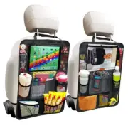 Car Backseat Organizer, Kick Mats Back Seat Protector with Touch Screen Tablet