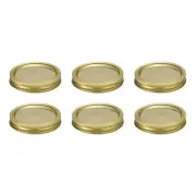 6 Set Wide Mouth Canning Lids and Rings Canning Jar Caps Gold