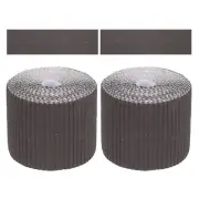 2Pcs 3.9inch x 78.7ft Bulletin Board Border, Brown (1mm)