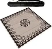 Square Mahjong Mat with Black Carrying Bag, Anti Slip and Wear-Resistant Mahjong Paigow Table Mat, Table Mat for Mahjong Paigow Poker Card Games,Brown (75 cm/29