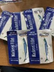 6 mackerel Filet In Brine Pouches Fisherman's Paradise Brand 3.53. Ea. Bag