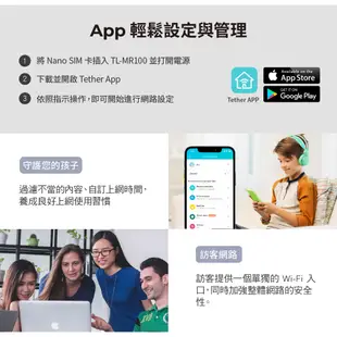 TP-Link TL-MR100 4G分享器 wifi分享器 N300 支援SIM卡 路由器 隨插即用