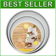 Durable Aluminum Cake Pans - 4 Sizes for Tall Layer Cakes and Special Occasions
