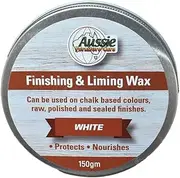 Aussie Furniture Care Finishing & Liming Wax White 150gr for Chalk Paint,Raw, Polished & Sealed Wood Liming Effects Polish White Wood