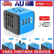 3 USB &Type-C Universal International 3.4A Travel Adapter Plug Converter Power