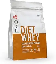 PhD Nutrition Diet Whey High Protein Lean Matrix, Salted Caramel Diet Whey Protein Powder, High Protein, 80 Servings Per 2 kg Bag