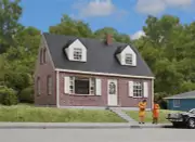 Walthers HO 933-3774 - Cornerstone - Cape Cod Brick House Building Kit